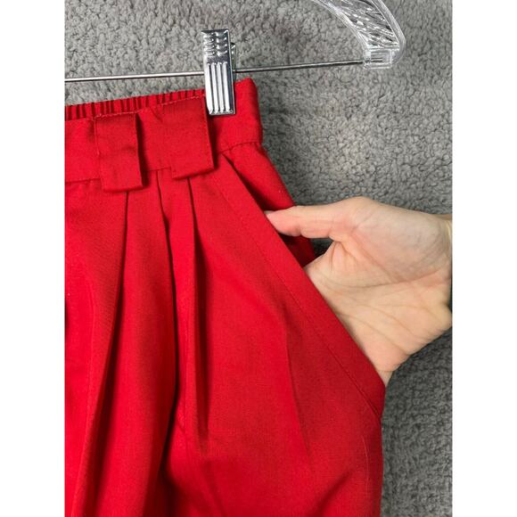 Petites By Fundamental Things Womens Skirt Size 4 Red Vintage Polyester USA Made - Picture 11 of 12